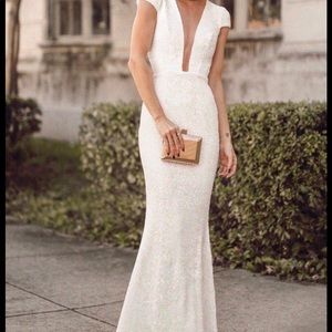 michelle sequin gown dress the population